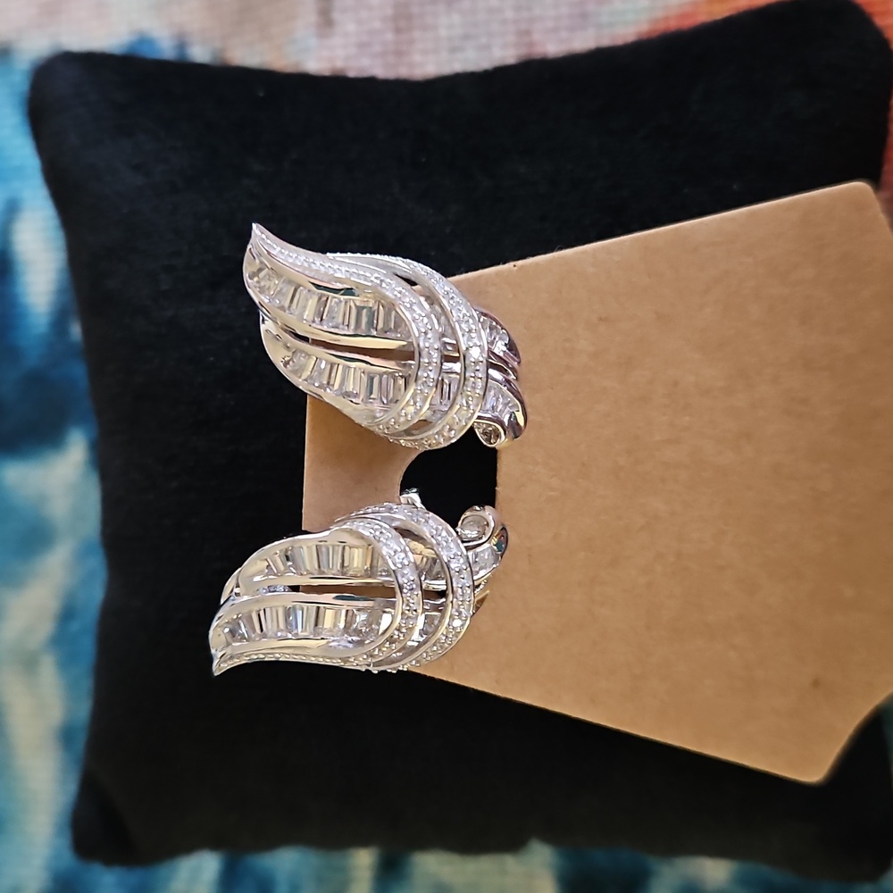 Geometric Rhinestone Statement Earrings